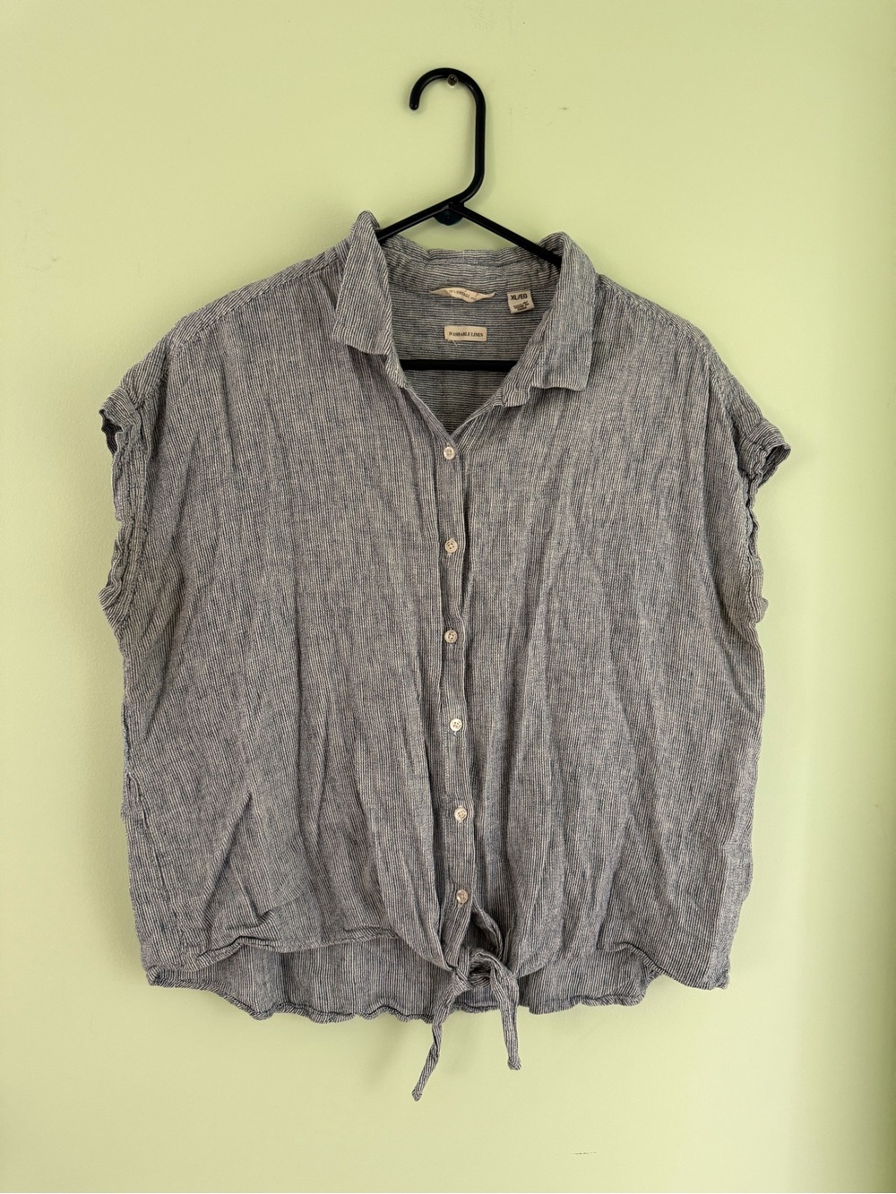 Weatherproof Vintage Tie-Front Button-Up Women's Top